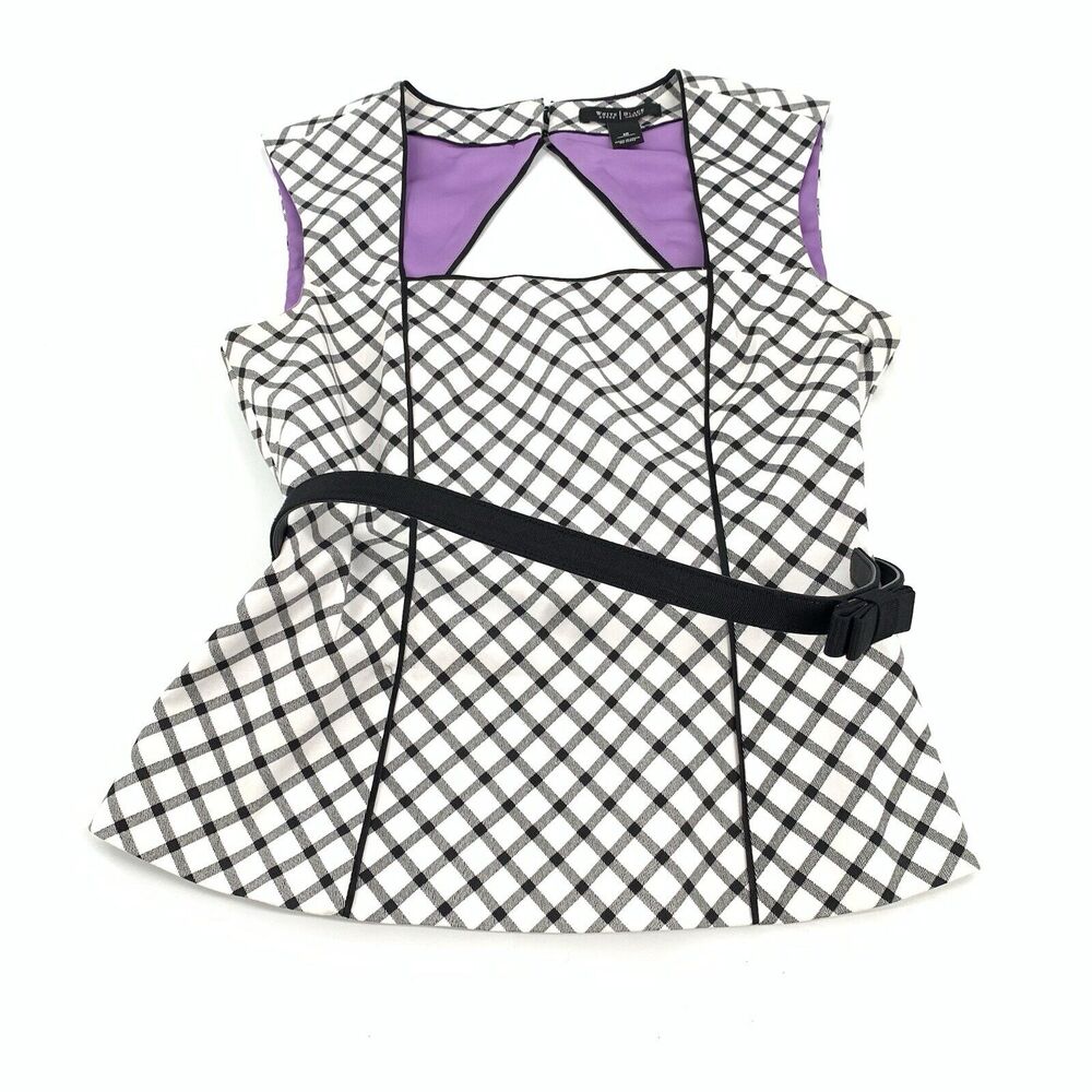 White House Black Market Asymmetrical Sleeveless Blouse